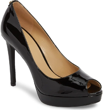 Shop Michael Michael Kors Erica Platform Pump In Black