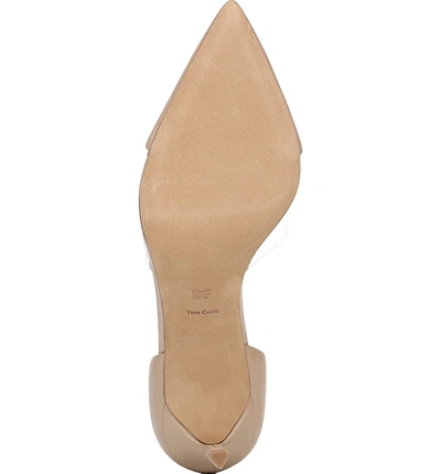 Shop Diane Von Furstenberg Love Notched D'orsay Pump In Clear/ Nude Leather