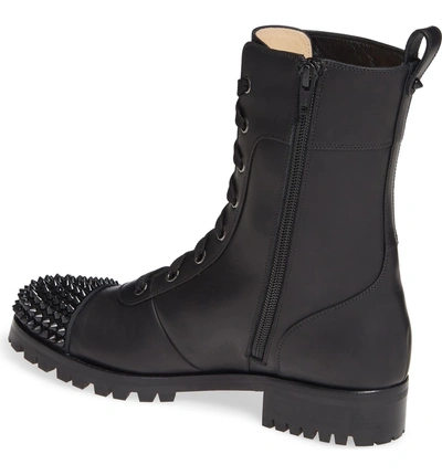 Shop Christian Louboutin Lace-up Hiker Boot In Black