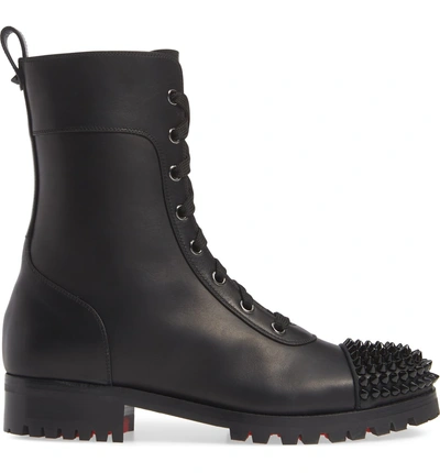 Shop Christian Louboutin Lace-up Hiker Boot In Black