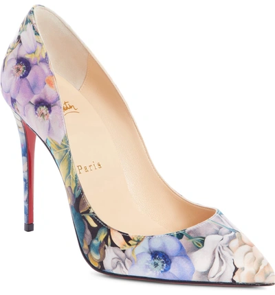 Shop Christian Louboutin Pigalle Follies Floral Silk Pump In Floral Multi