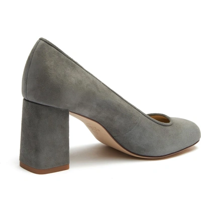 Shop Etienne Aigner Dylan Square Toe Pump In Slate Suede