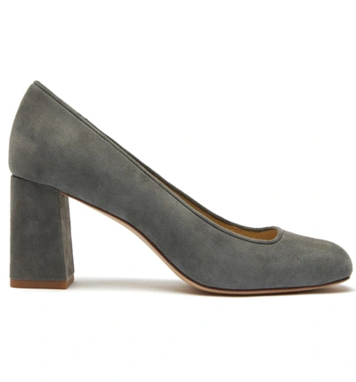 Shop Etienne Aigner Dylan Square Toe Pump In Slate Suede