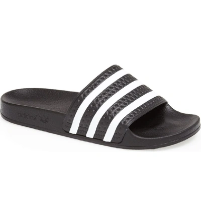 Shop Adidas Originals 'adilette' Slide Sandal In Black/ White