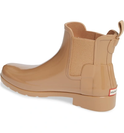 Shop Hunter Original Refined Chelsea Waterproof Rain Boot In Tawny