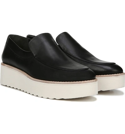 Shop Vince Zeta Platform Loafer In Black Foulard Leather