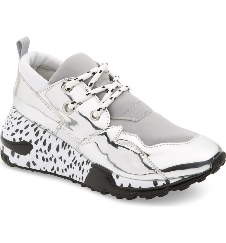 steve madden cliff sneakers silver