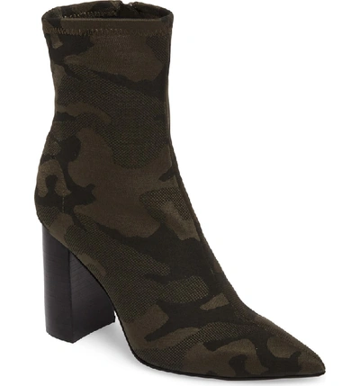 Shop Jeffrey Campbell Siren Bootie In Khaki Black Camo