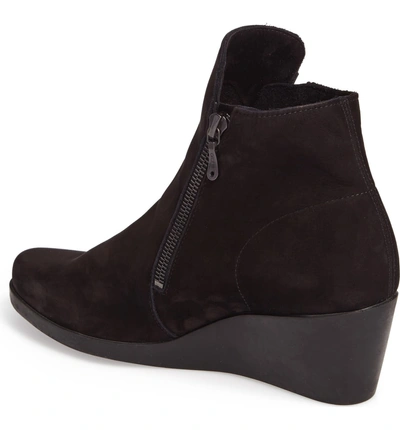 Shop Arche Jolia Water Resistant Bootie In Noir Nubuck Leather