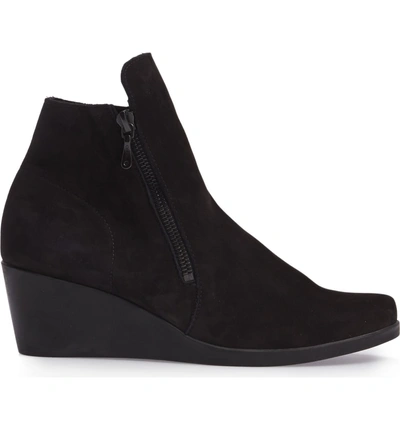 Shop Arche Jolia Water Resistant Bootie In Noir Nubuck Leather