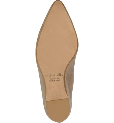 Shop Vince Kai Pointy Toe Wedge Mule In Greige Antique