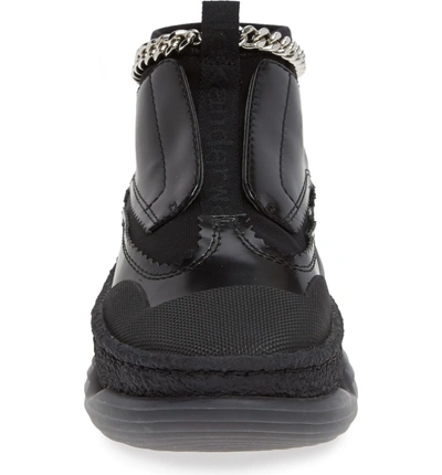 Shop Alexander Wang Chain Platform Sneaker In Black