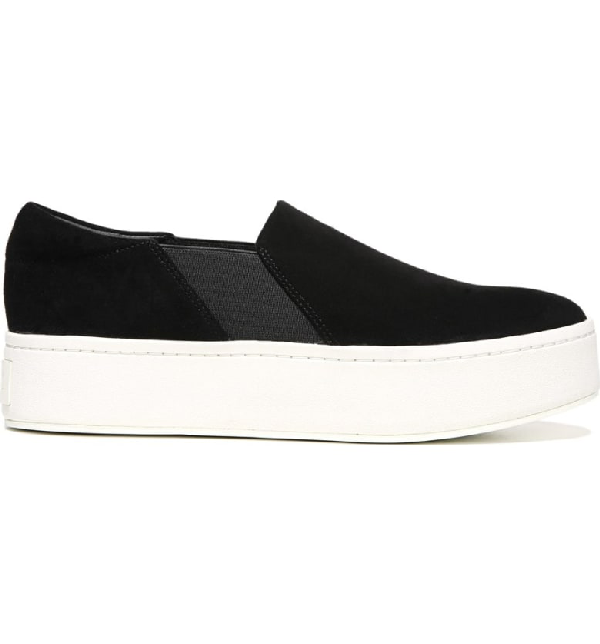 Vince Warren Suede Platform Skate Sneakers In Black | ModeSens