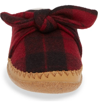 Shop Toms Ivy Mule Slipper In Red Plaid Fabric