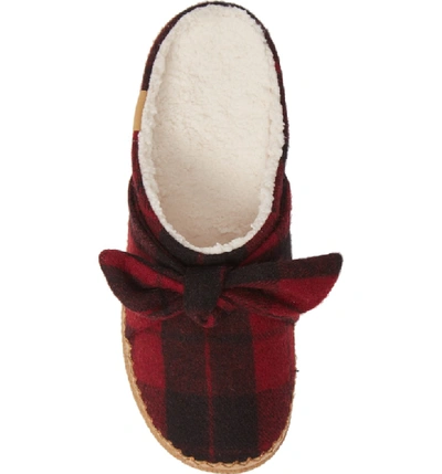 Shop Toms Ivy Mule Slipper In Red Plaid Fabric