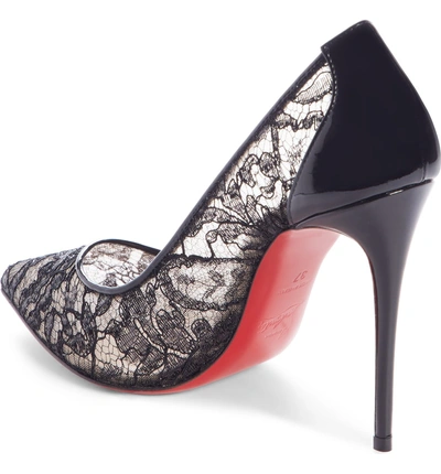 Shop Christian Louboutin Follies Alencon Lace Pump In Black