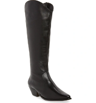 Shop Schutz Fantinne Knee High Boot In Black Leather
