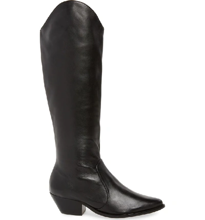 Shop Schutz Fantinne Knee High Boot In Black Leather
