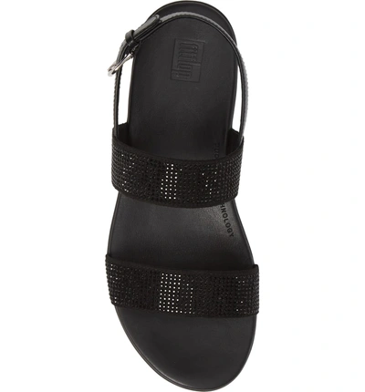 Shop Fitflop Barra Crystalled Sandal In Black