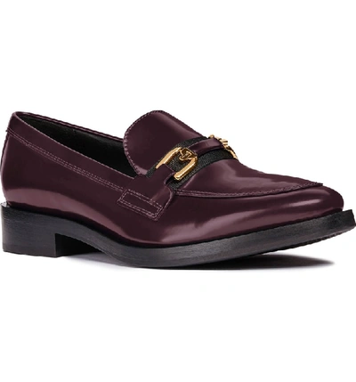 Geox Brogue Loafer In Burgundy/ Black Leather | ModeSens