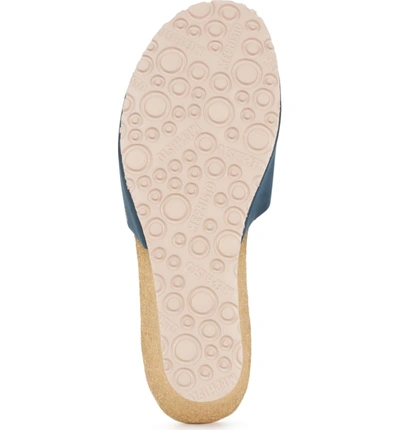 Shop Mephisto Lise Platform Wedge Sandal In Navy Nubuck