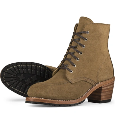 Shop Red Wing Clara Boot In Olive Leather