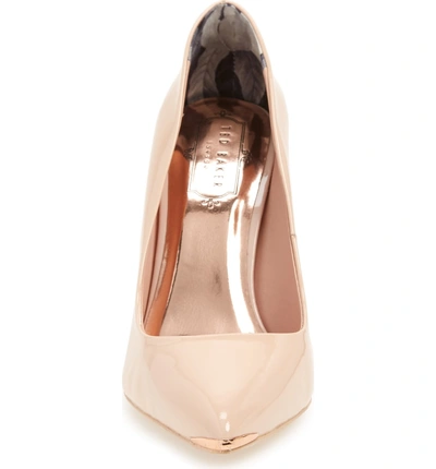 Shop Ted Baker Izibela Pump In Nude Patent Leather