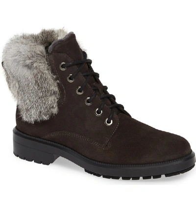 Aquatalia Lacy Genuine Shearling Lined Boot With Genuine Rabbit