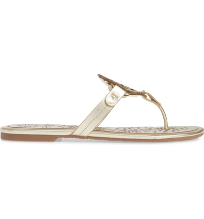 Shop Tory Burch Miller Scalloped Medallion Sandal In Spark Gold / Spark Gold