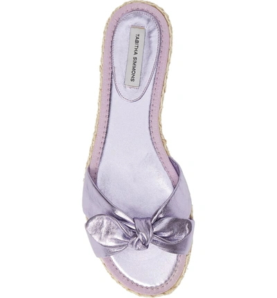 Shop Tabitha Simmons Heli Bow Slide Sandal In Lavender