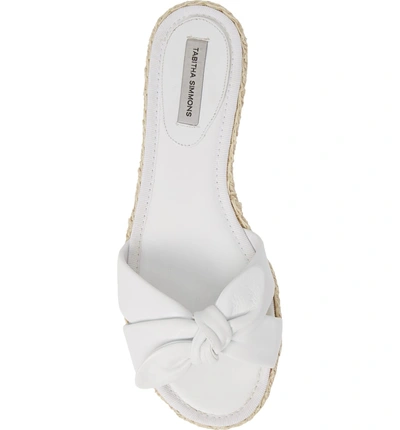 Shop Tabitha Simmons Heli Bow Slide Sandal In White