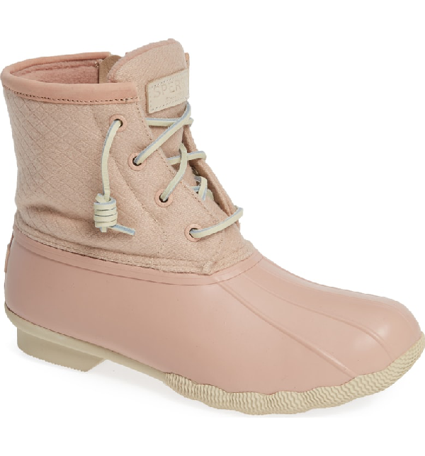 sperry diamond weave saltwater bootie
