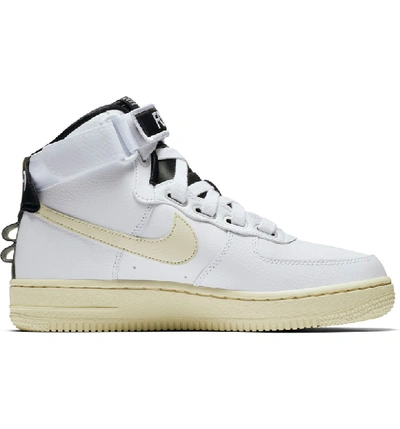 Shop Nike Air Force 1 High Utility Sneaker In White/ Light Cream/ Black