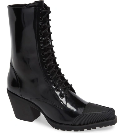 Shop Jeffrey Campbell Vestal Boot In Black/ Black Leather