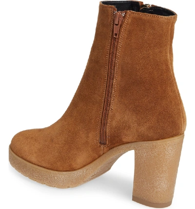 Shop Amalfi By Rangoni Lupetto Side Zip Bootie In Cognac Suede