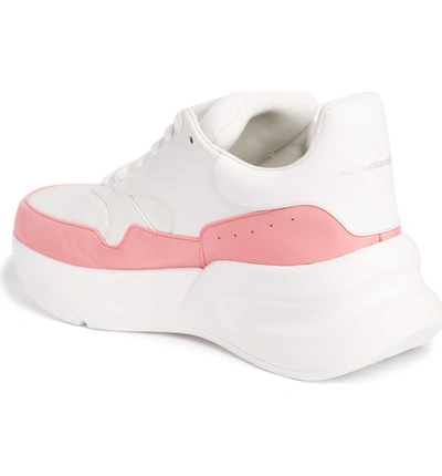 Shop Alexander Mcqueen Oversized Lace-up Sneaker In White/ Pink