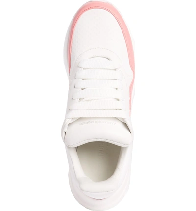 Shop Alexander Mcqueen Oversized Lace-up Sneaker In White/ Pink