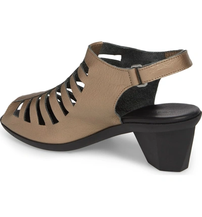 Shop Arche Enexor Sandal In Moon/ Noir Leather