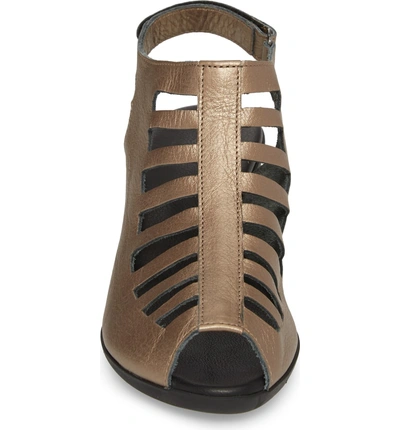 Shop Arche Enexor Sandal In Moon/ Noir Leather