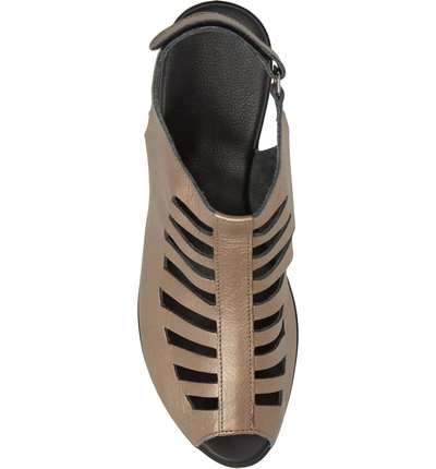 Shop Arche Enexor Sandal In Moon/ Noir Leather