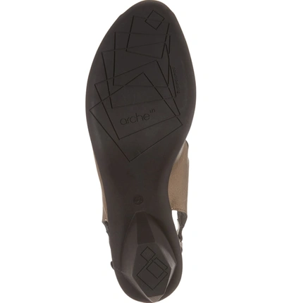 Shop Arche Enexor Sandal In Moon/ Noir Leather