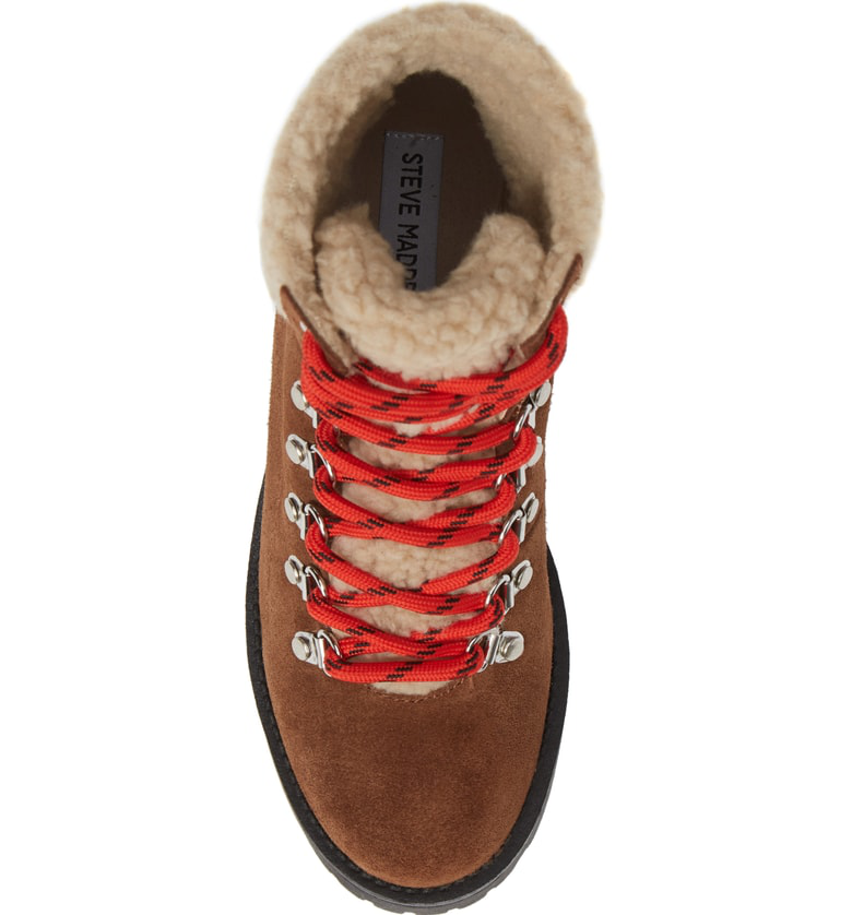 bitter faux shearling trim bootie