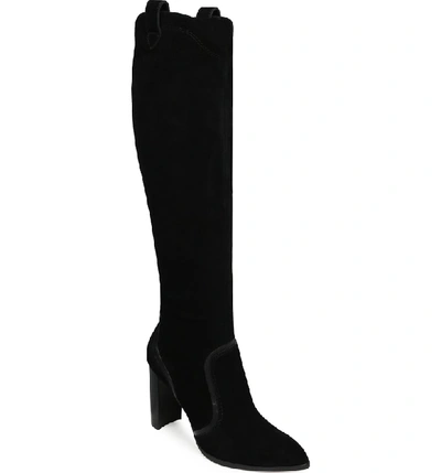 Shop Splendid Caren Knee High Boot In Black Suede