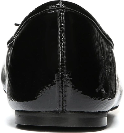 Shop Sam Edelman Felicia Flat In Black Crinkle Patent Leather