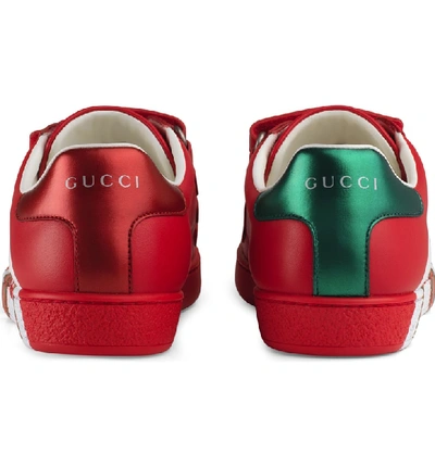 Shop Gucci New Ace Sneaker In Red