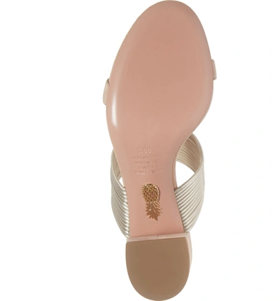 Shop Aquazzura Rendez Vous Slide Sandal In Powder Pink Suede