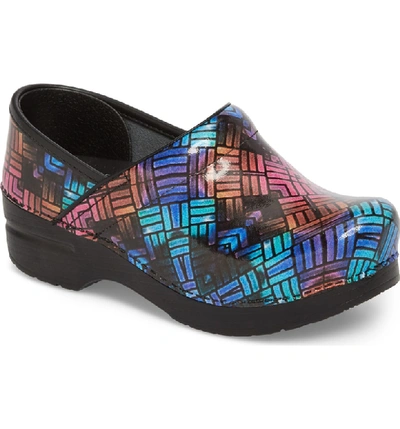 Shop Dansko 'professional' Clog In Color Weave Patent Leather