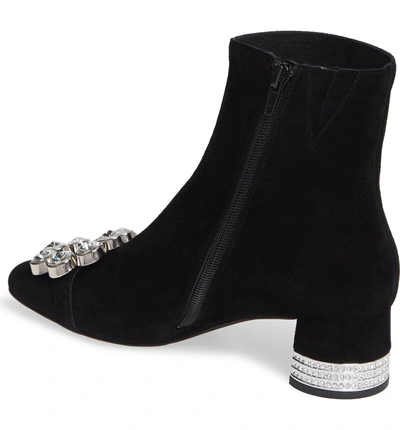 Shop Jeffrey Campbell Sumatra Embellished Bootie In Black Suede