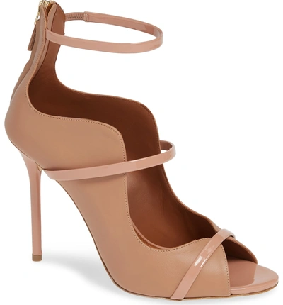 Shop Malone Souliers By Roy Luwolt Mika Triple Band Sandal In Nude/ Blush