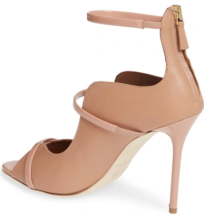 Shop Malone Souliers By Roy Luwolt Mika Triple Band Sandal In Nude/ Blush